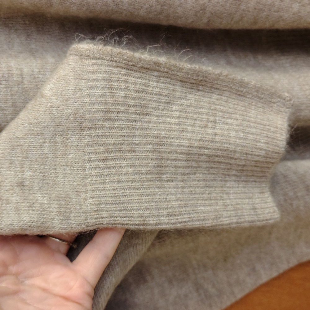 Zenana Women's Tan Crew Neck Sweater Relaxed Fit - Picture 5 of 8